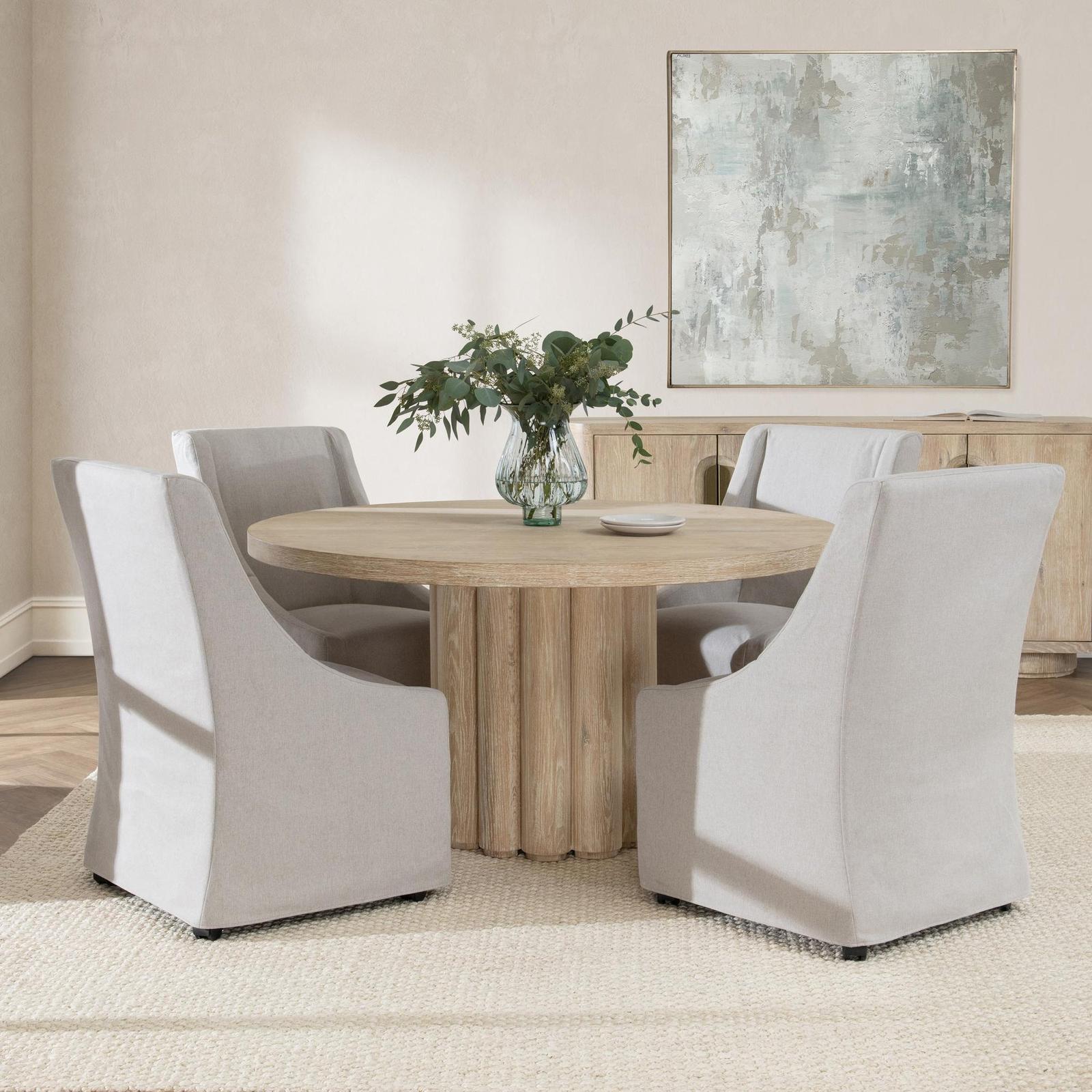 Classic Home Tiber Solid Wood Round Dining Table