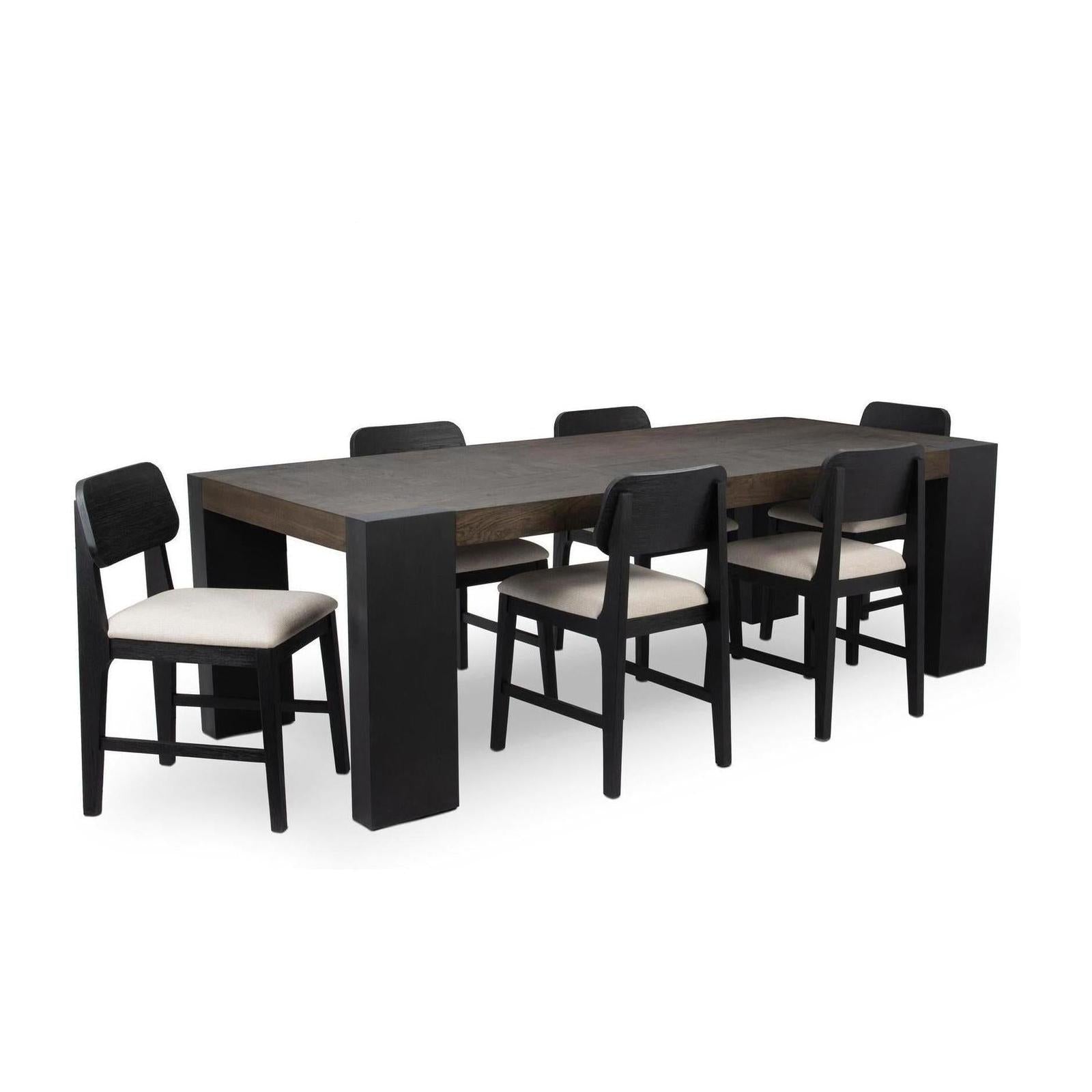 Classic Home Deaven Solid Wood Rectangle Dining Table Clearance