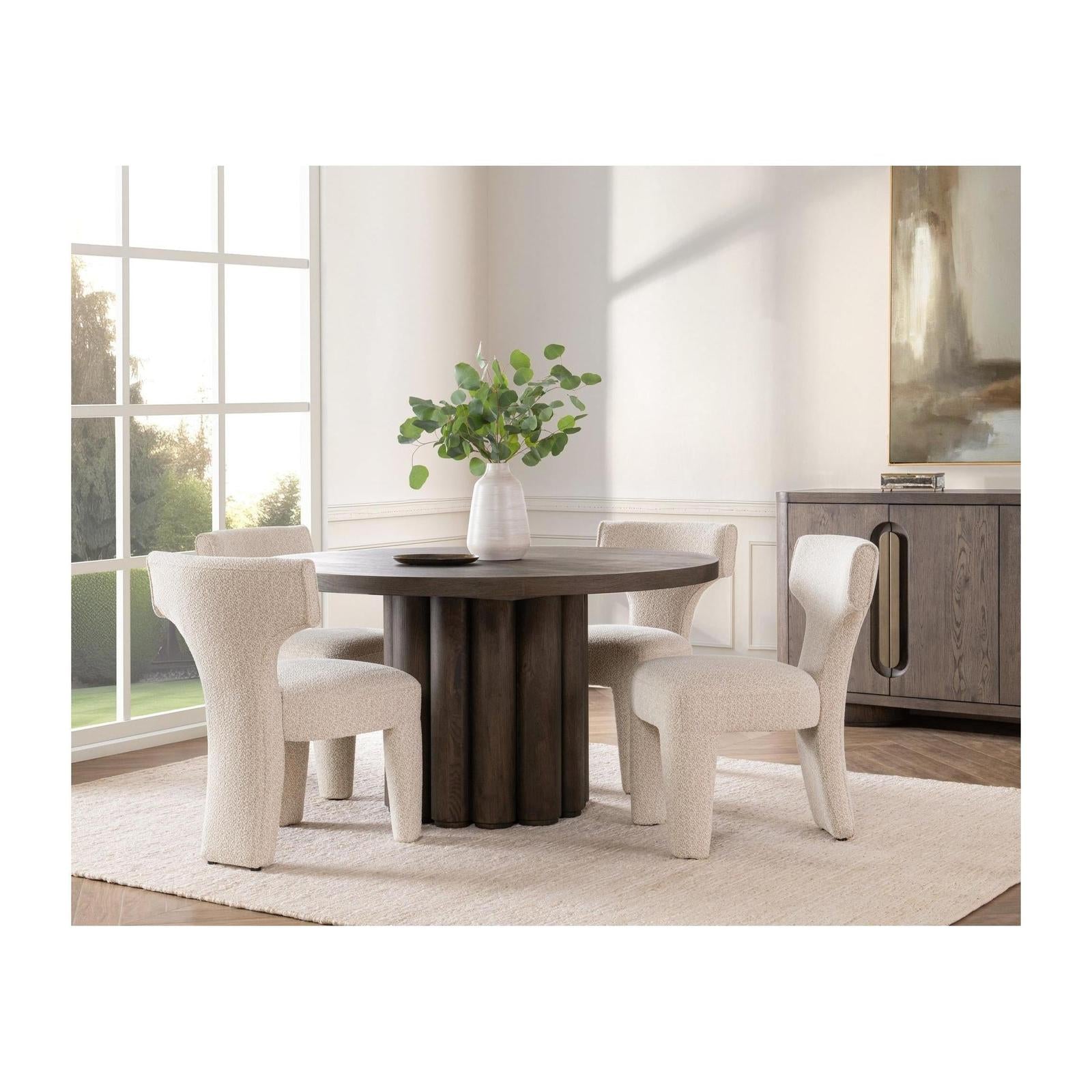 Classic Home Tiber Solid Wood Round Dining Table
