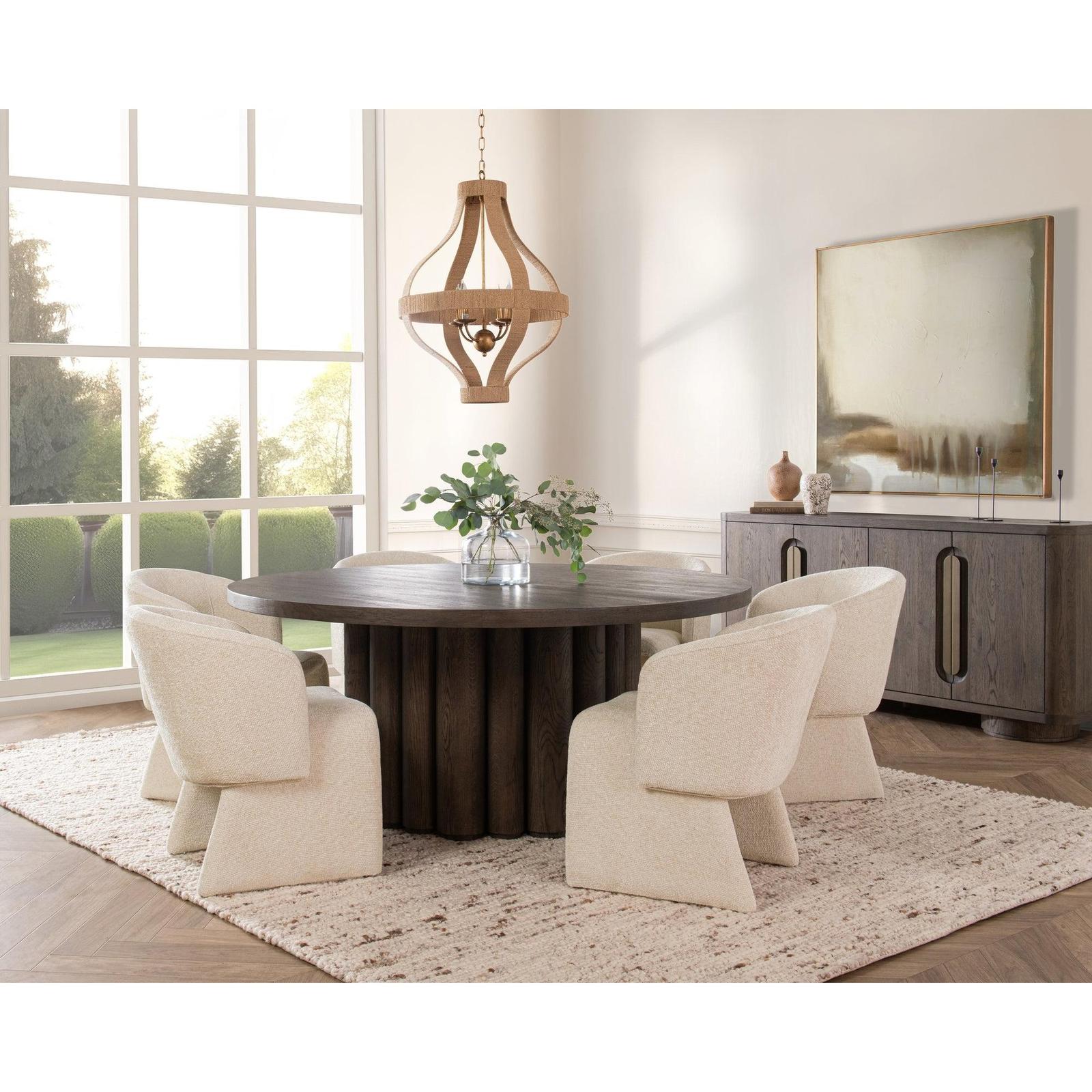 Classic Home Tiber Solid Wood Round Dining Table