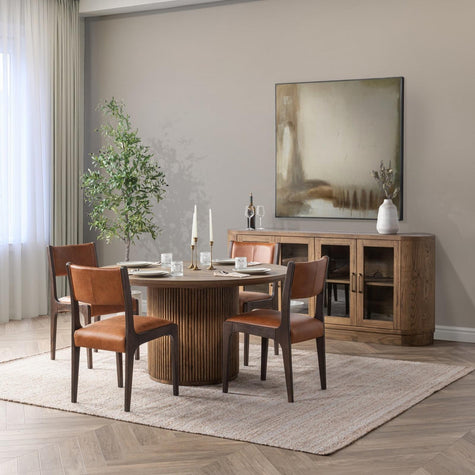 Classic Home Vander Solid Wood Round Dining Table
