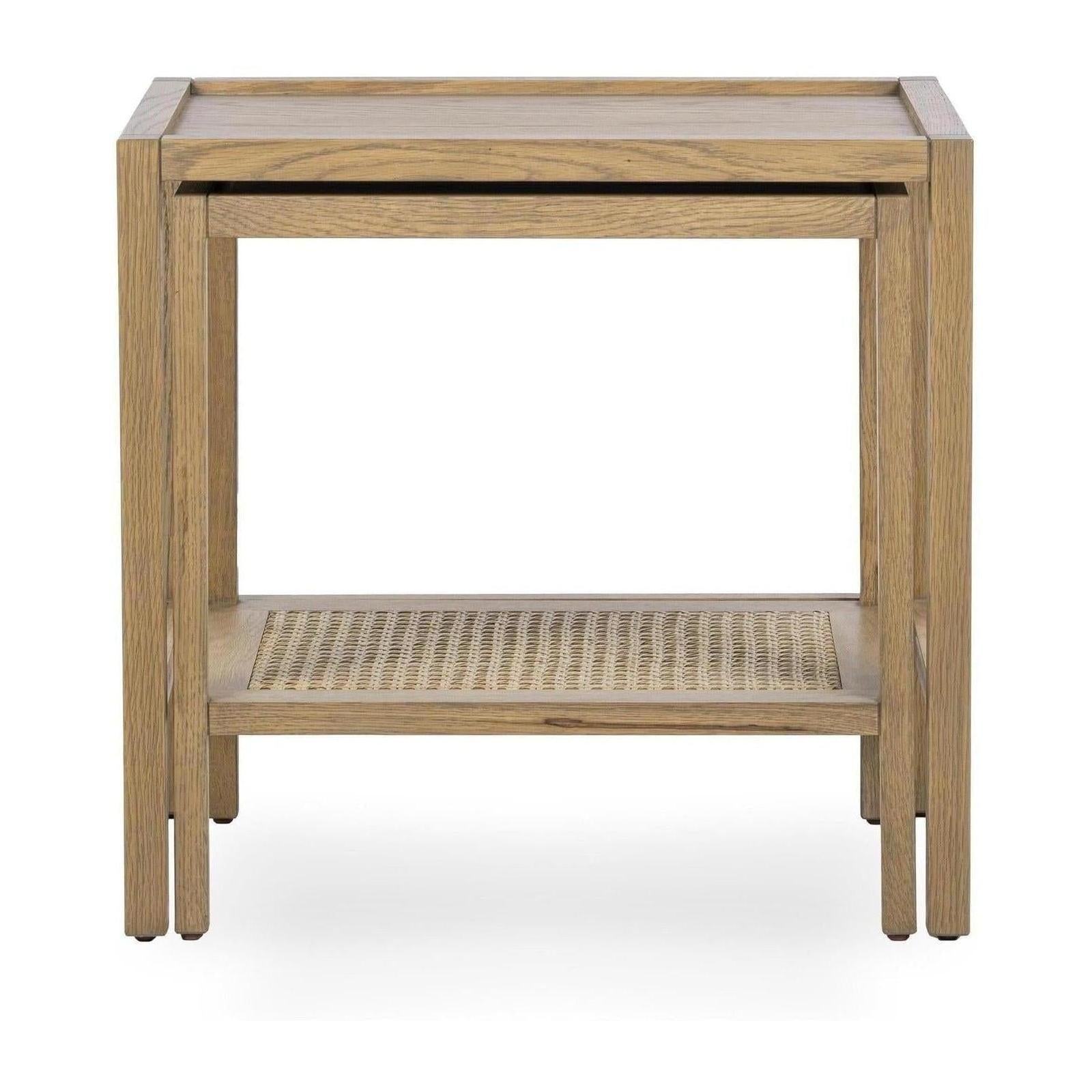 Classic Home Devin Solid Wood Nesting Accent Tables