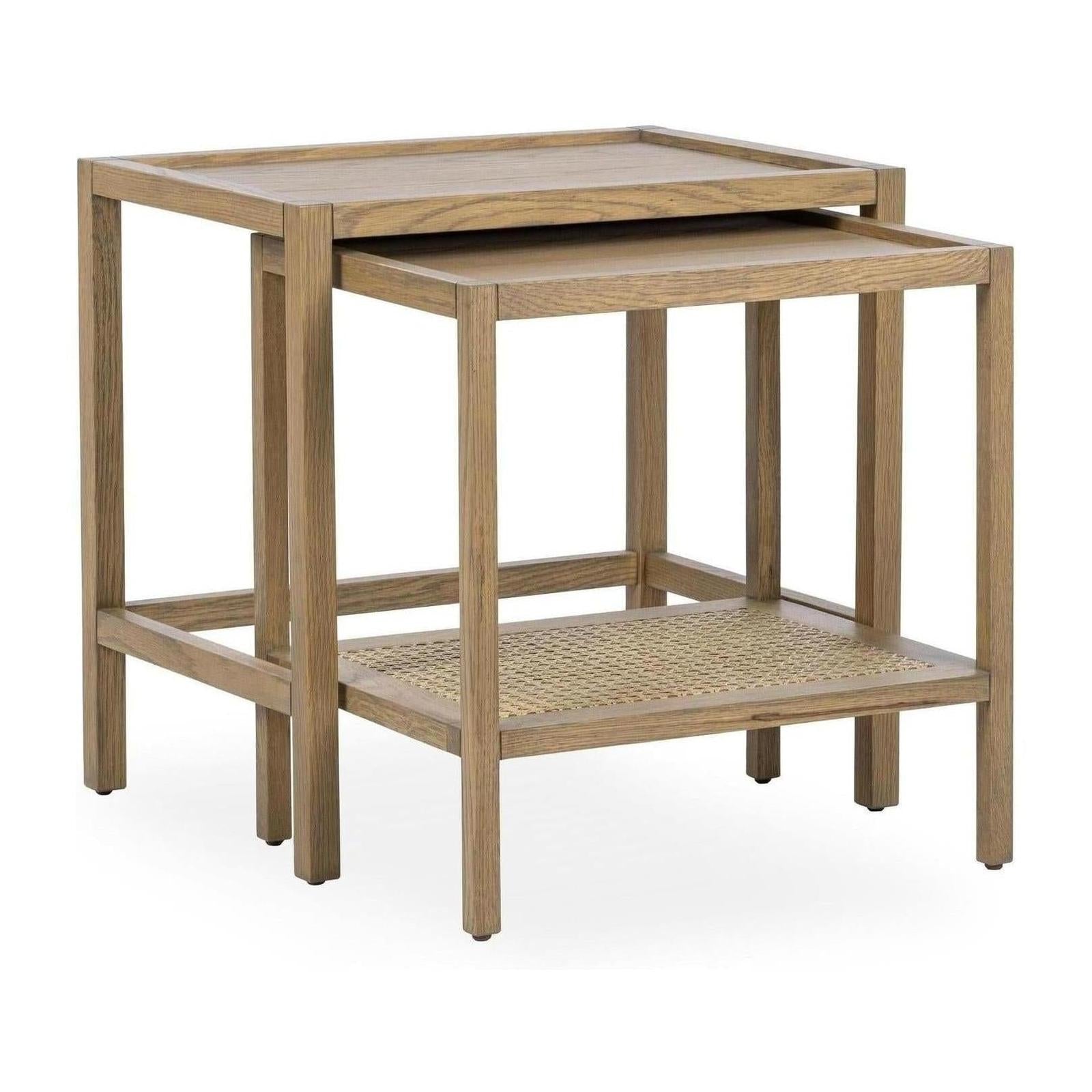 Classic Home Devin Solid Wood Nesting Accent Tables
