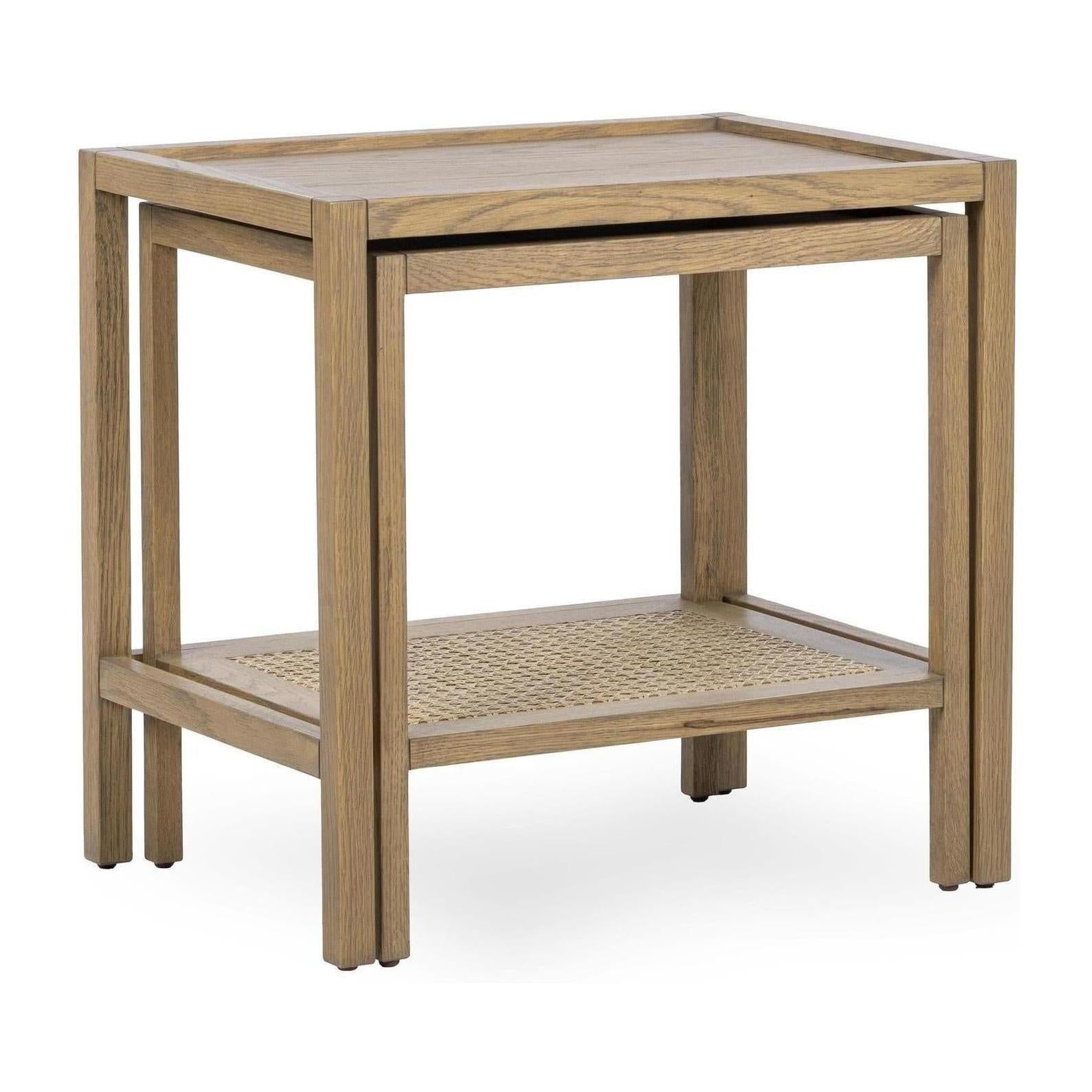 Classic Home Devin Solid Wood Nesting Accent Tables