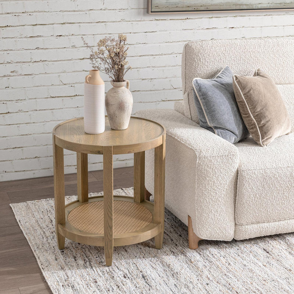 Classic Home Devin Solid Wood Round End Table