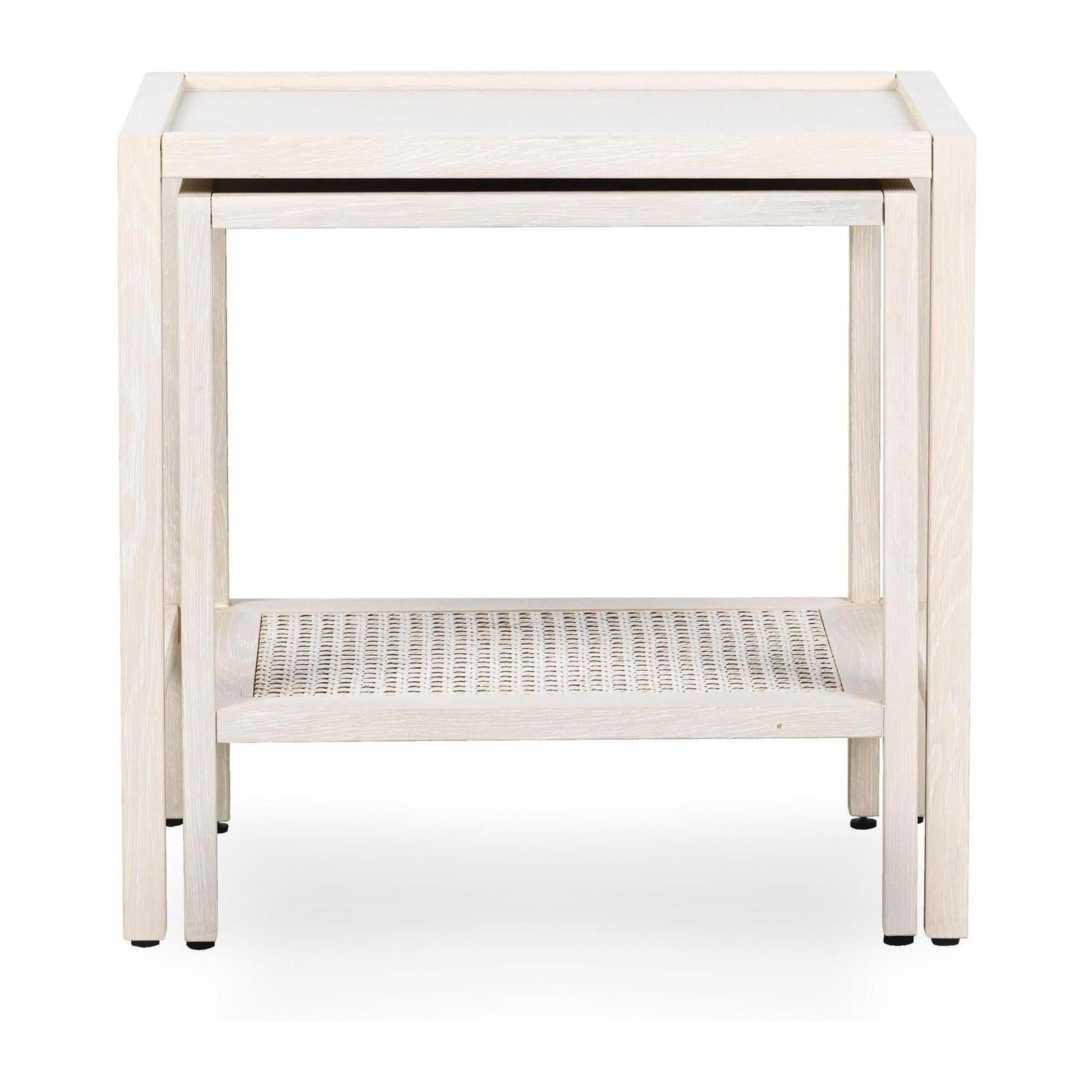 Classic Home Devin Solid Wood Nesting Accent Tables