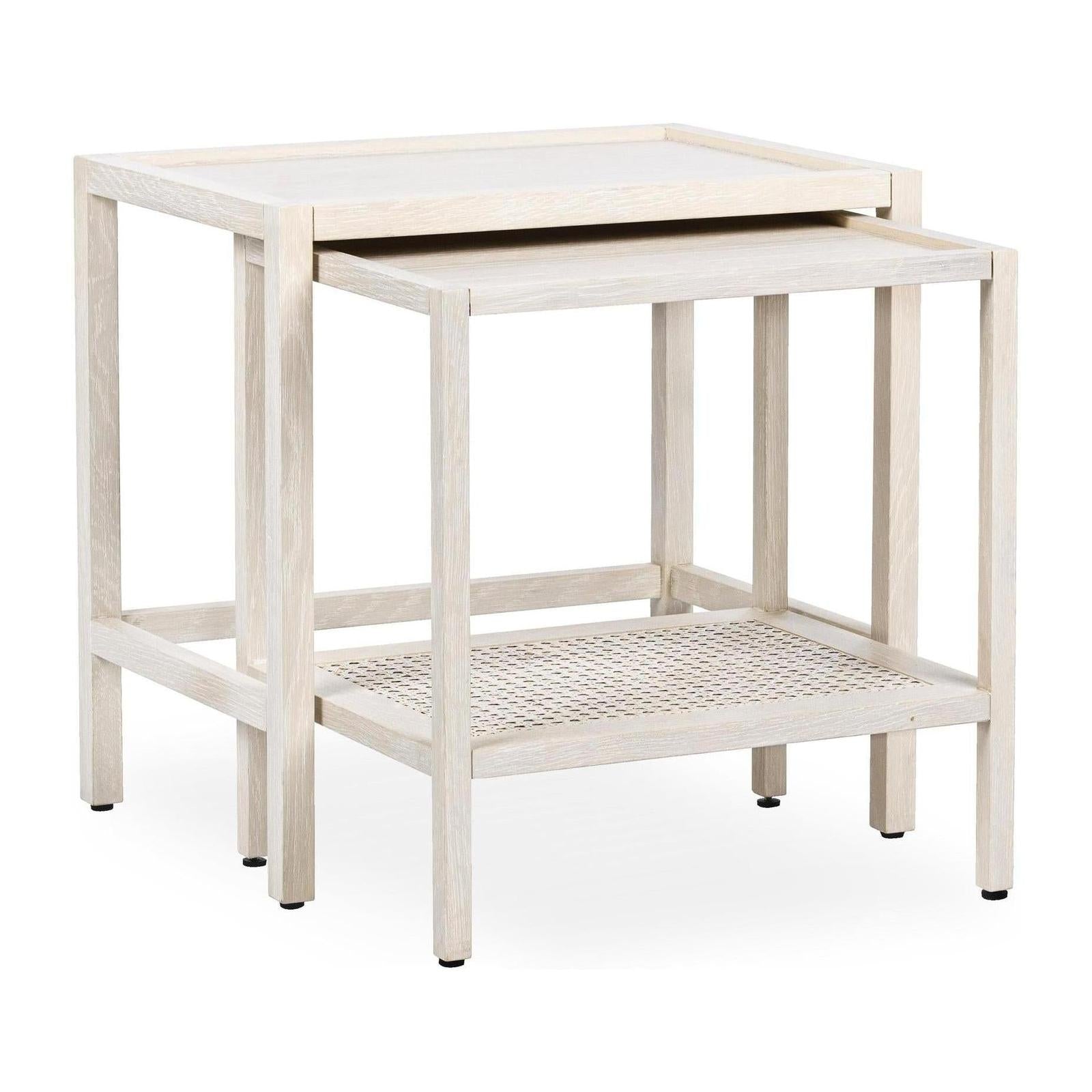 Classic Home Devin Solid Wood Nesting Accent Tables