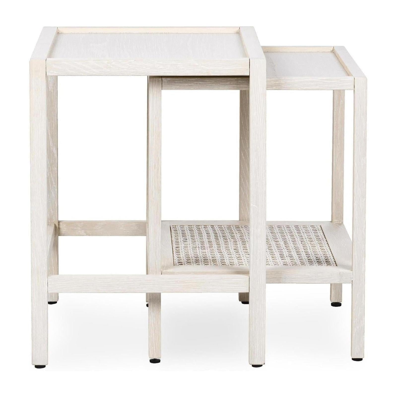 Classic Home Devin Solid Wood Nesting Accent Tables
