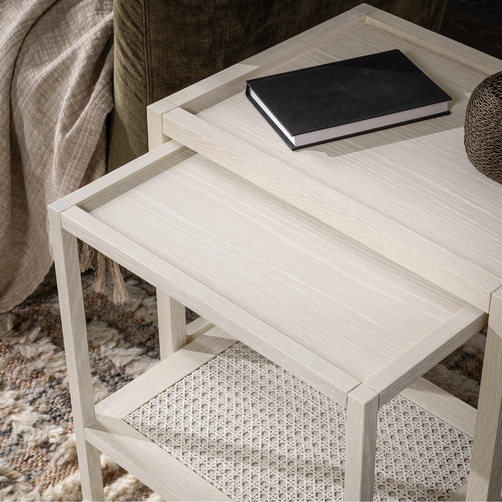 Classic Home Devin Solid Wood Nesting Accent Tables