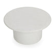 Classic Home Nysa Outdoor Round End Table - White