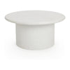 Classic Home Nysa Outdoor Round End Table - White