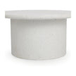 Classic Home Nysa Outdoor Round End Table - White