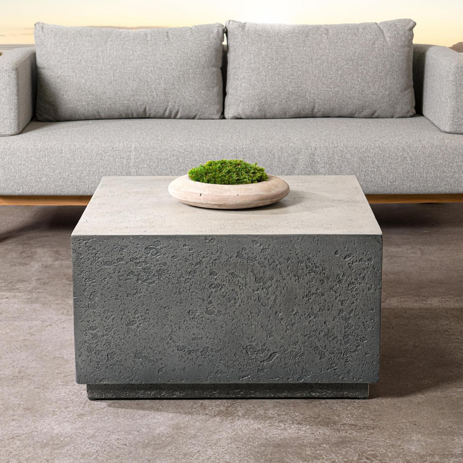 Classic Home Marwin Outdoor Square Coffee Table Dark Gray