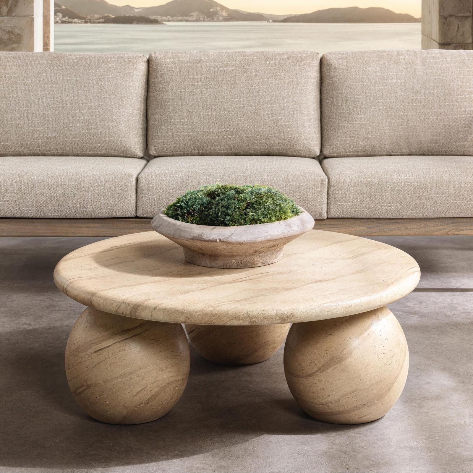Classic Home Elaria Outdoor Round Coffee Table
