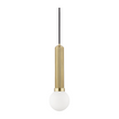 Hudson Valley Lighting Reade 1 Light 5 inch Aged Brass Pendant Ceiling Light