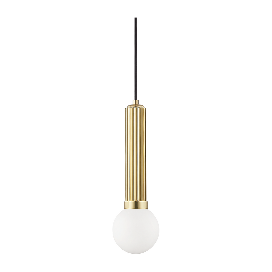 Hudson Valley Lighting Reade 1 Light 5 inch Aged Brass Pendant Ceiling Light