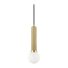 Hudson Valley Lighting Reade 1 Light 5 inch Aged Brass Pendant Ceiling Light