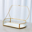 Global Views Reeded Glass Oval Box