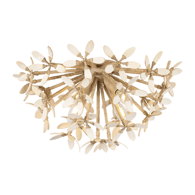 Corbett Corfu 4 Light Ivory Coco Semi Flush Ceiling Light