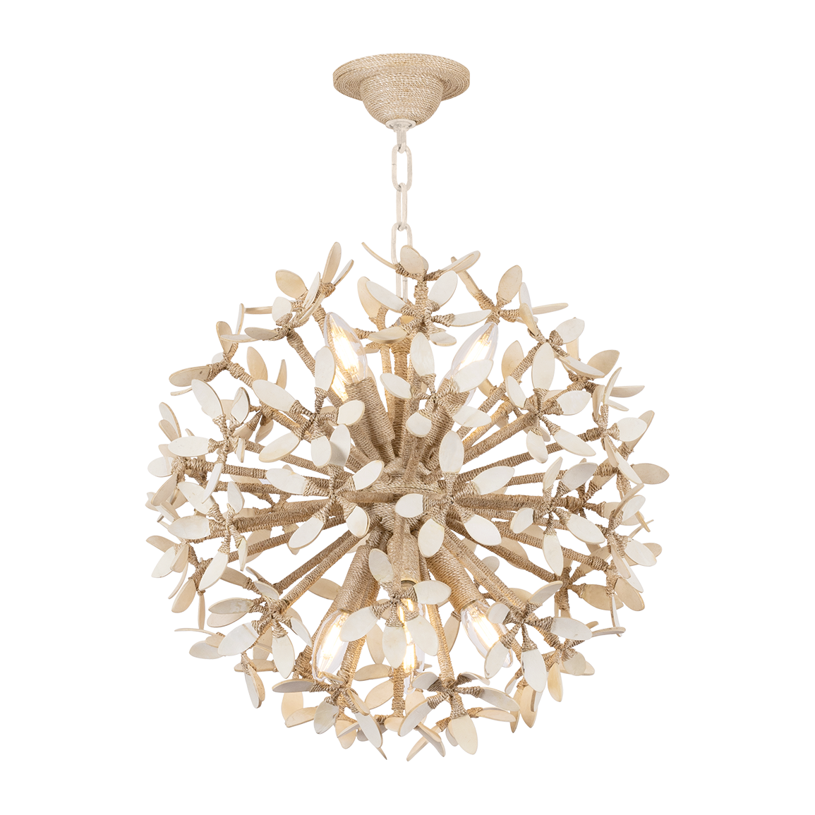 Corbett Corfu 8 Light Ivory Coco Chandelier Ceiling Light