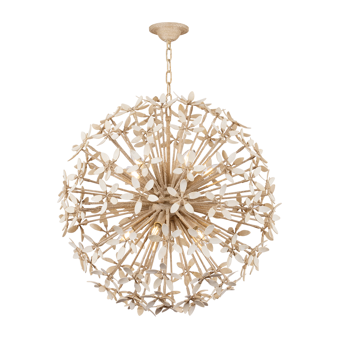 Corbett Corfu 10 Light Ivory Coco Chandelier Ceiling Light