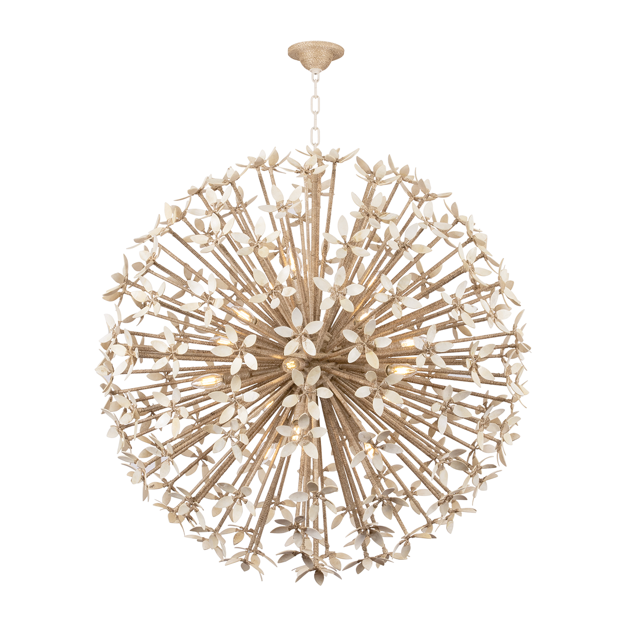 Corbett Corfu 16 Light Ivory Coco Chandelier Ceiling Light