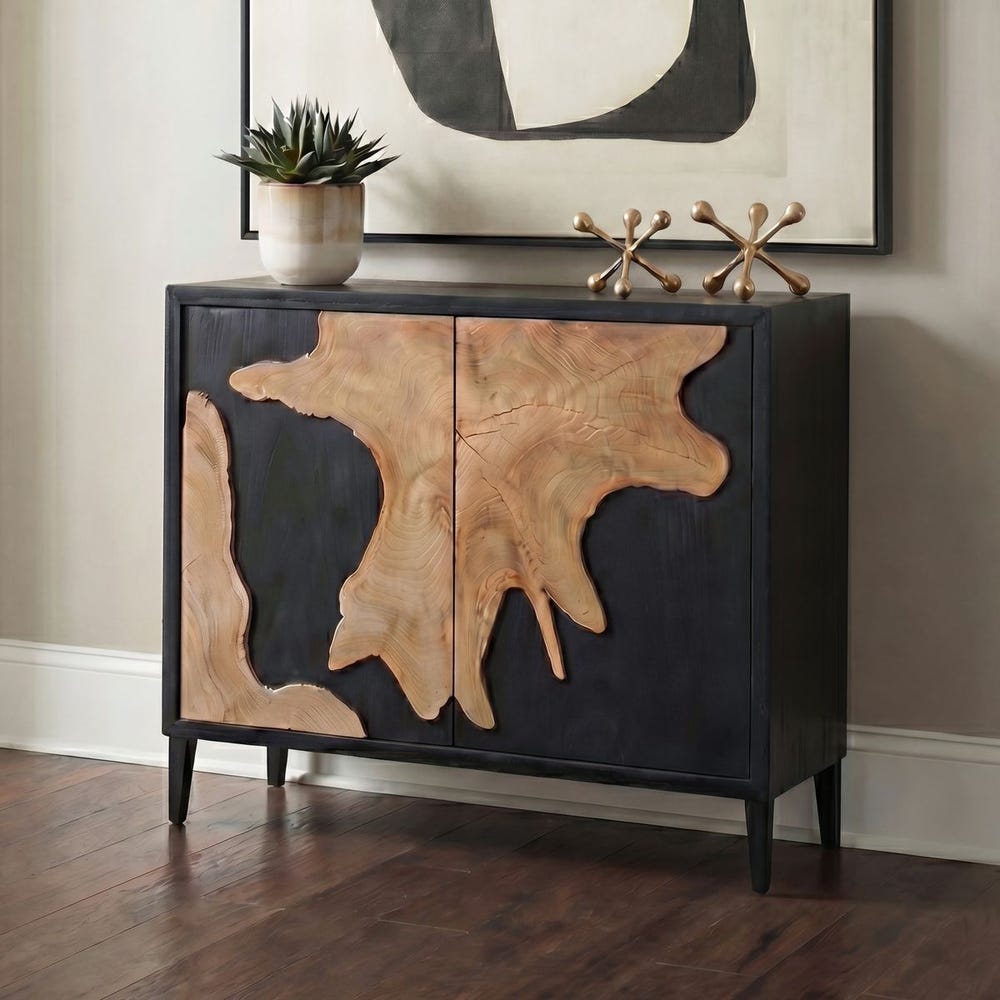 Uttermost Andrei Teak Root 2 Door Cabinet