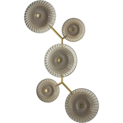 Corbett Birmingham 5 Light Vintage Polished Brass Wall Sconce Wall Light