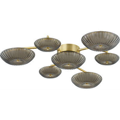 Corbett Birmingham 7 Light 40.75 inch Vintage Polished Brass Flush Mount Ceiling Light
