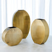Global Views Antique Brass Squared Oval Vase