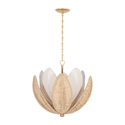 Corbett Costa Brava 5 Light Vintage Gold Leaf Chandelier Ceiling Light