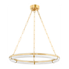 Hudson Valley Lighting Sennett 1 Light 30.5 inch Aged Brass Chandelier Ceiling Light
