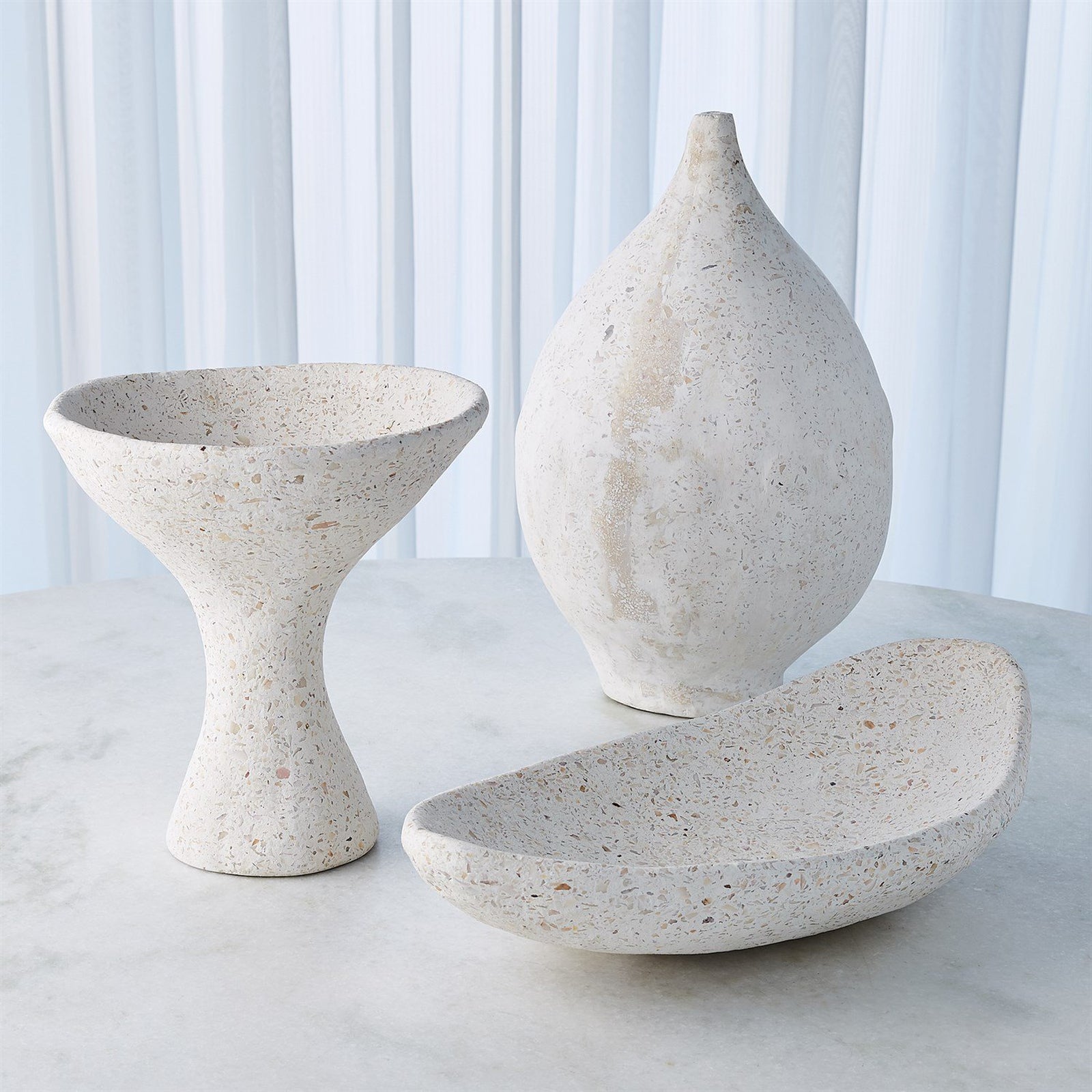 Global Views White Plaster Modernist Vase Clearance
