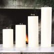 Global Views Unscented Wick Pillar Candle Set of 3