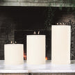Global Views Unscented Wick Pillar Candle Set of 3
