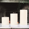 Global Views Unscented Wick Pillar Candle Set of 3