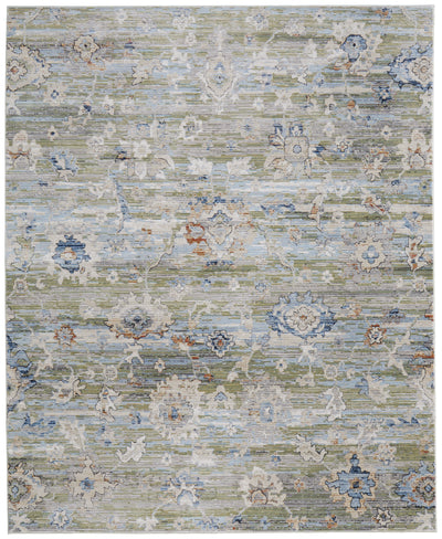 Feizy Melrose 39P3F Rug in Green/Ivory