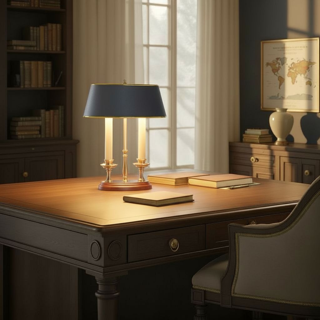 Wildwood Twin Candle Desk Table Lamp