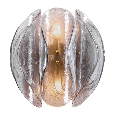 Corbett Anatase 2 Light Vintage Gold Leaf Wall Sconce Wall Light