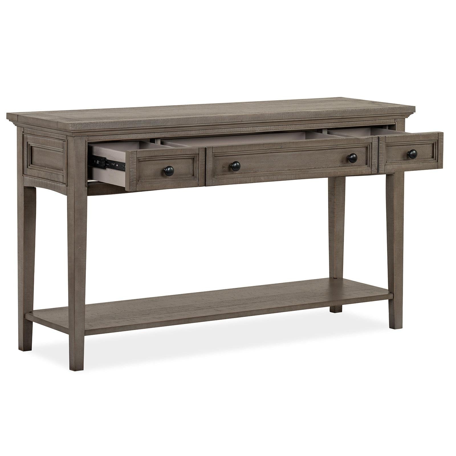 Magnussen Home Paxton Place Dovetail Grey Rectangular Sofa Table