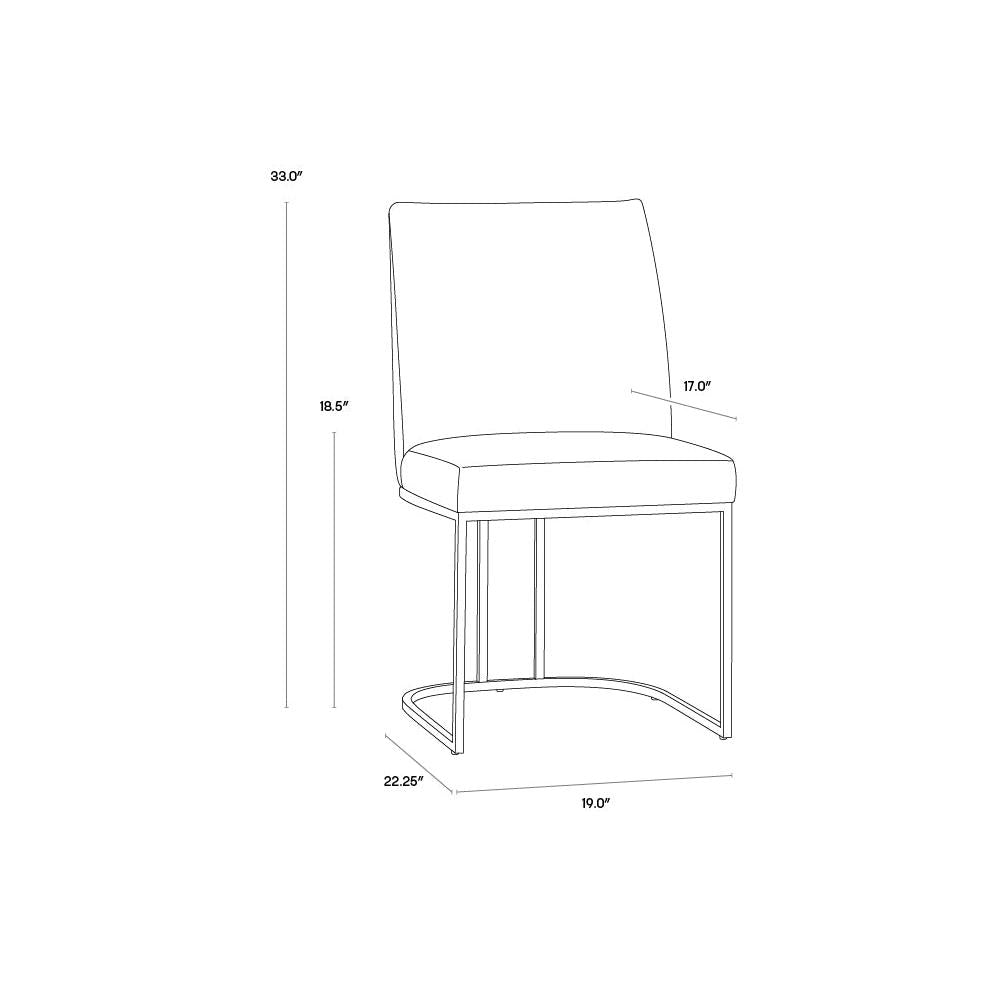 Sunpan Rayla Dining Chair- Oyster Shell