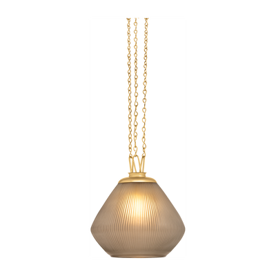 Corbett Saint Tropez 1 Light Vintage Brass Smoke Pendant Ceiling Light