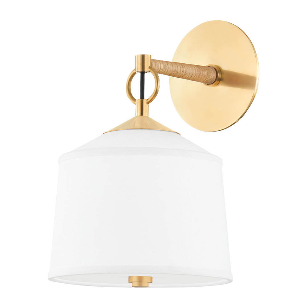 Hudson Valley Lighting White Plains 1 Light 8.5 inch Aged Brass Wall Sconce Wall Light