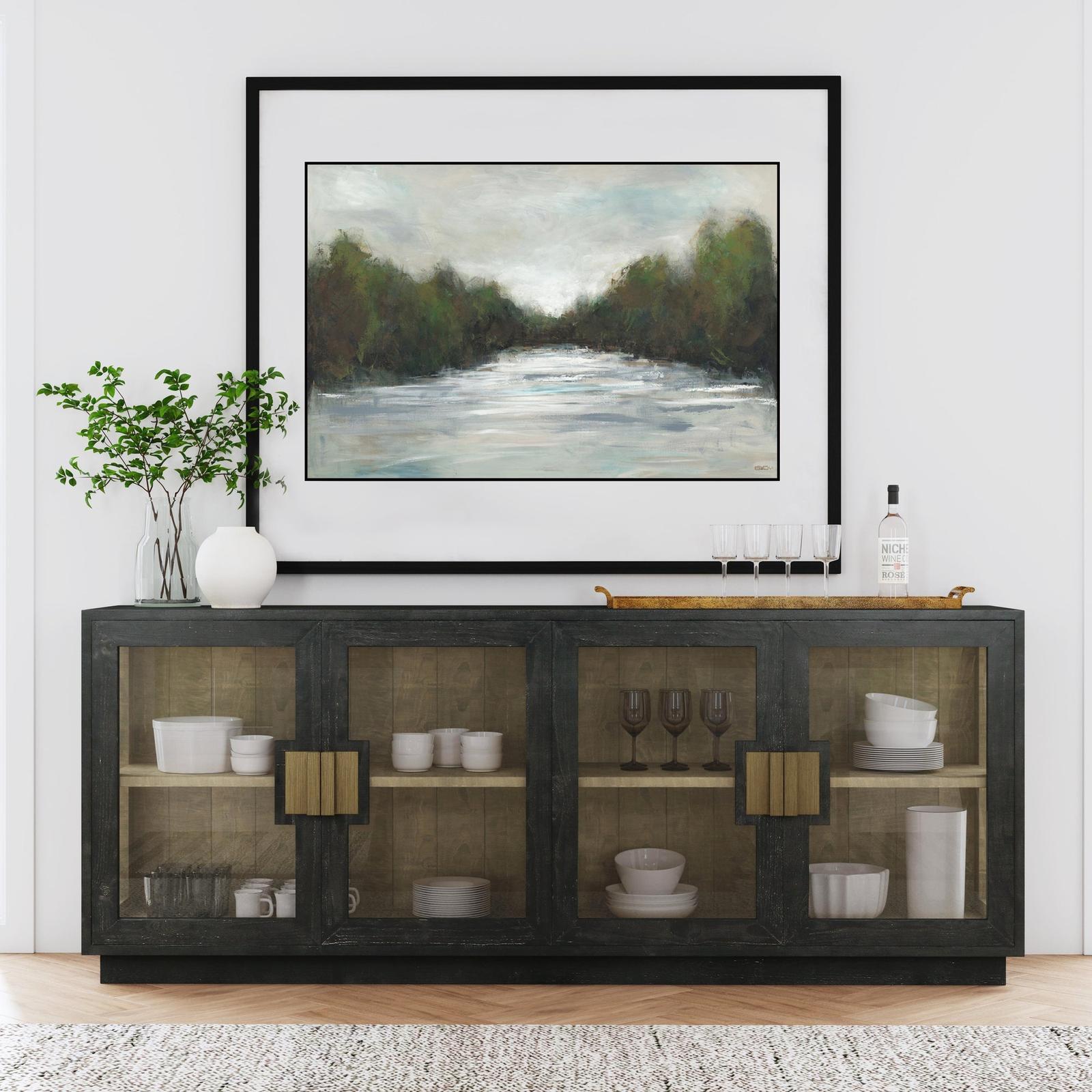 Classic Home Larson Solid Wood 4 Door Cabinet