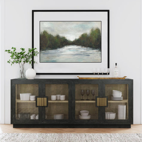Classic Home Larson Solid Wood 4 Door Cabinet