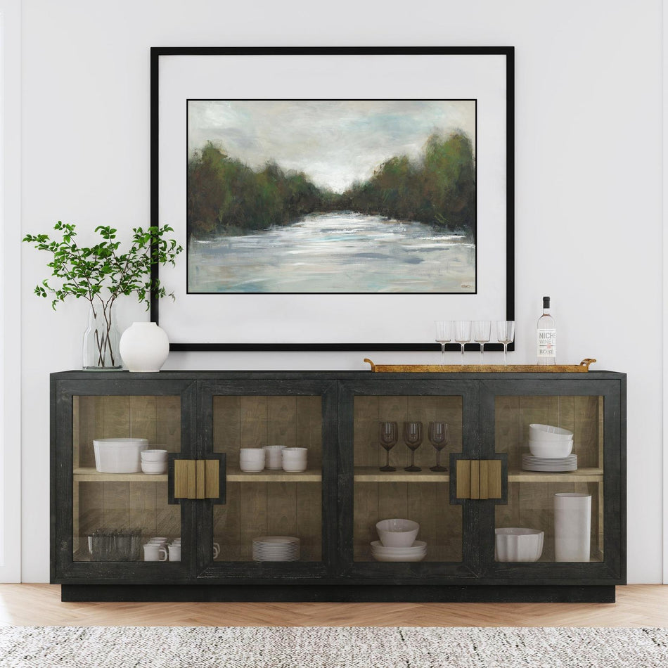 Classic Home Larson Solid Wood 4 Door Cabinet