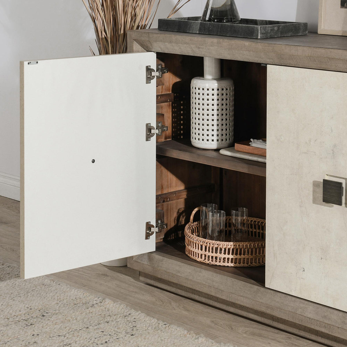 Classic Home Denver Solid Wood 2 Door Cabinet