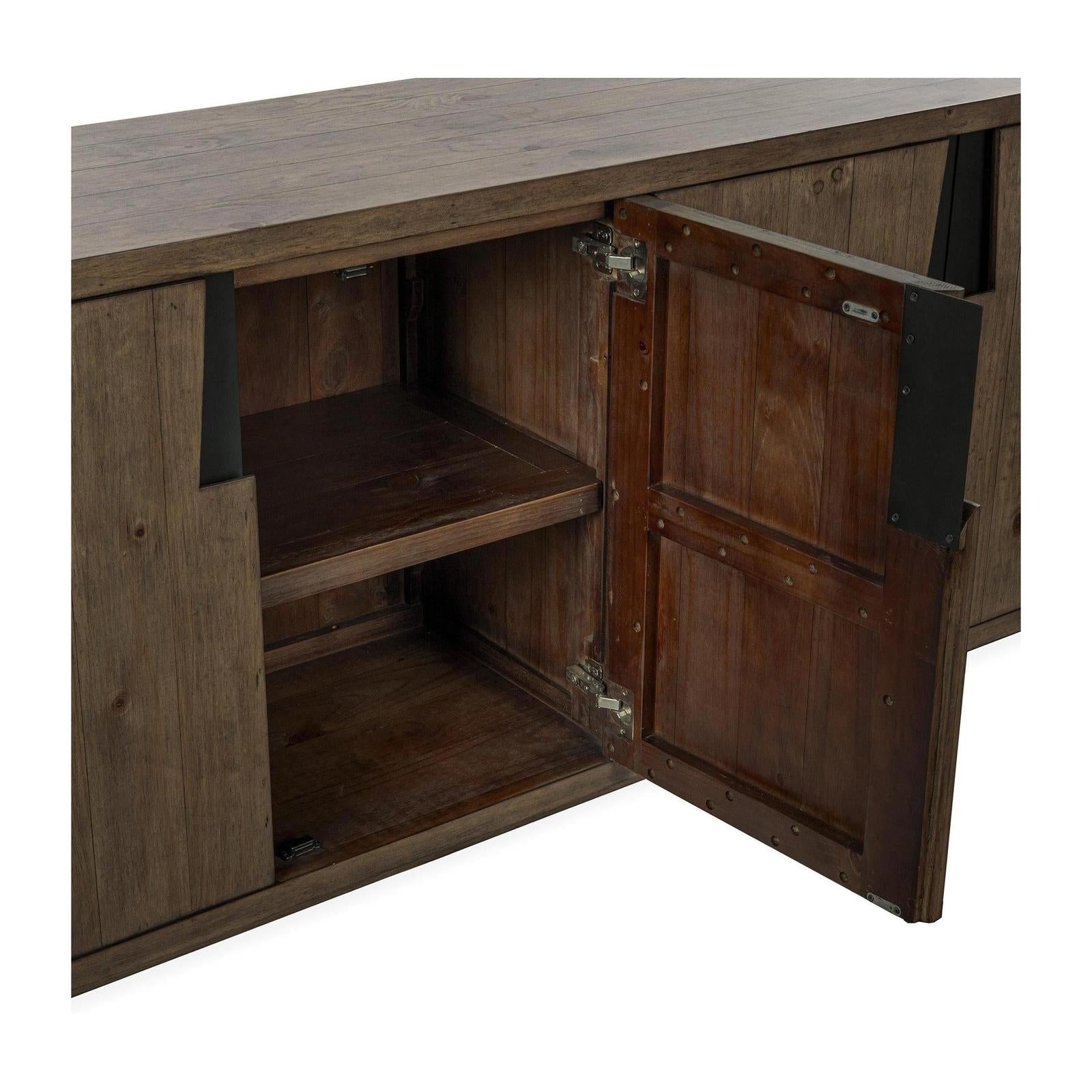 Classic Home Lyra Solid Wood 4 Door Buffet
