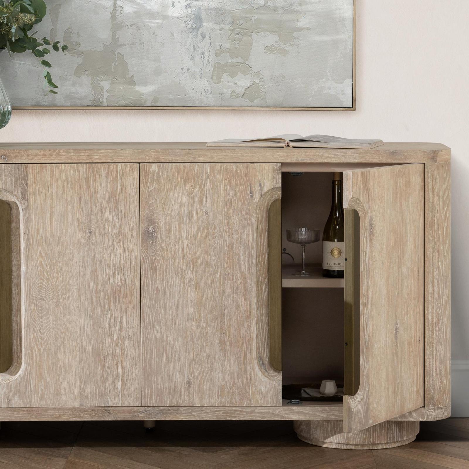 Classic Home Tiber Solid Wood 4 Door Buffet