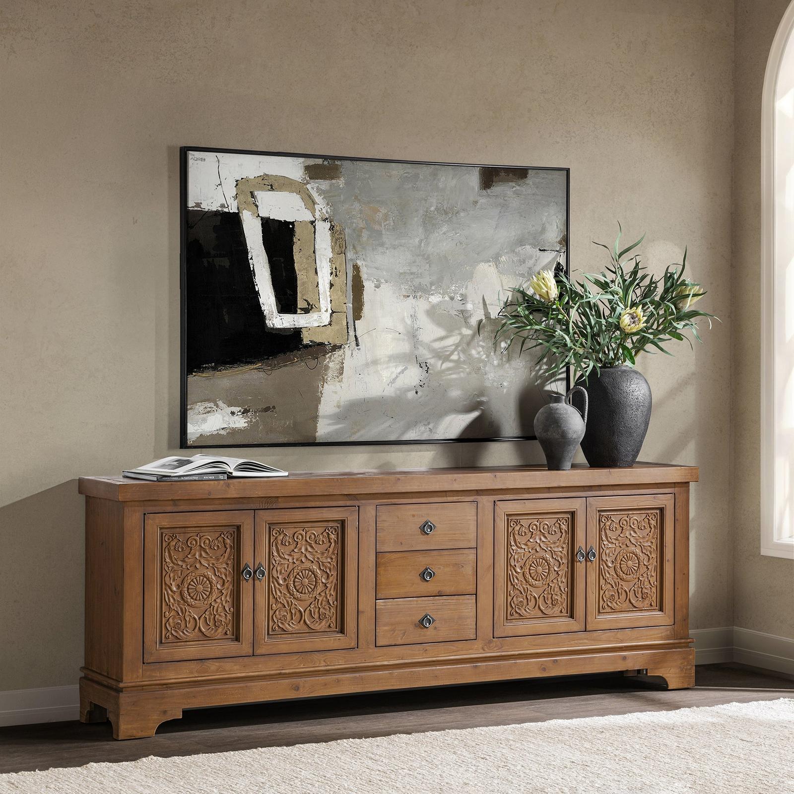 Classic Home Amita 3 Drawer and 4 Door Cabinet